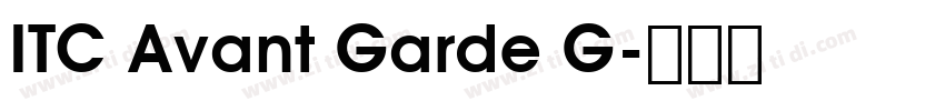 ITC Avant Garde G字体转换